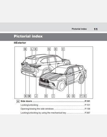 toyota kluger 2022-2023 owners manual